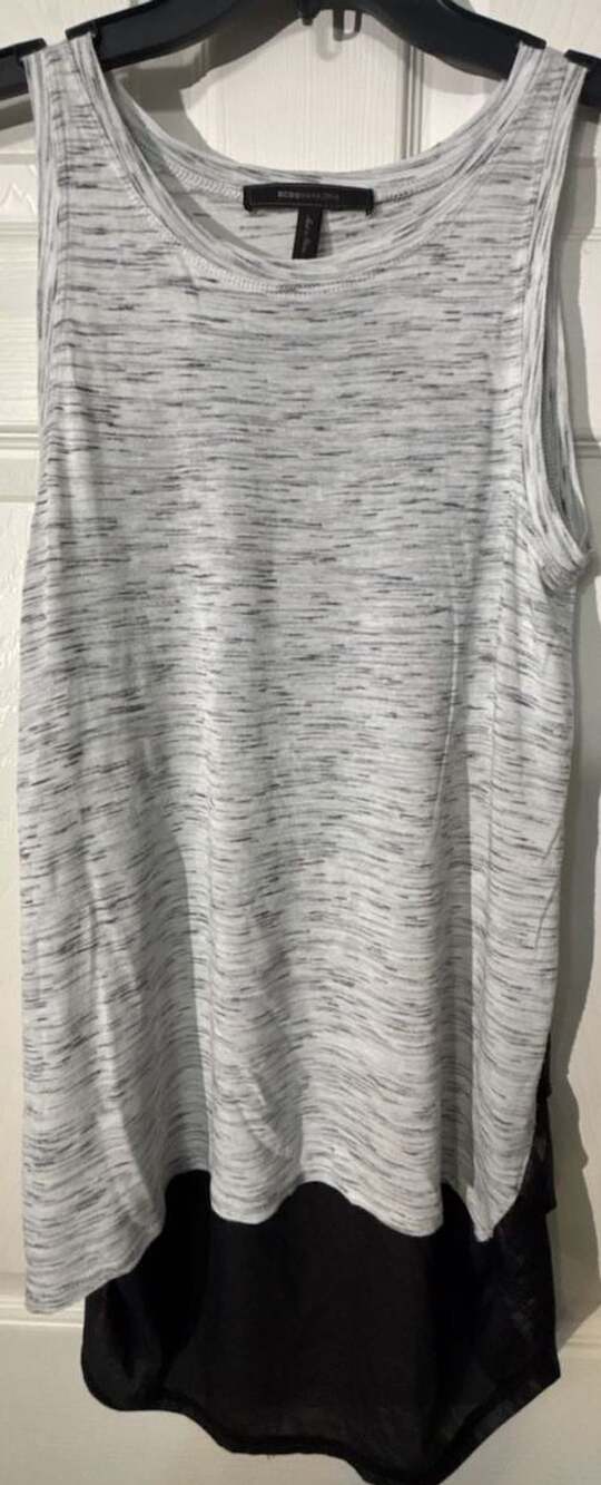 BCBGMAXAZRIA Tank Top Size S White Black Layered